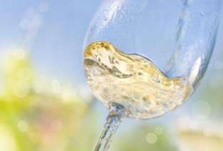 Ein Glas Weißwein
