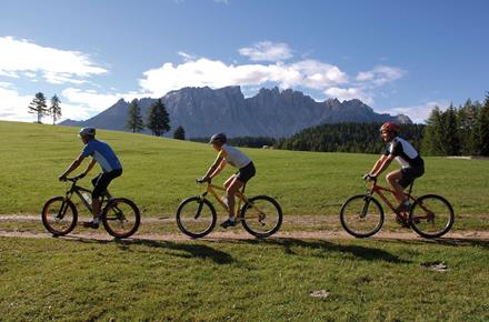 Bike tour on the mountain pasture