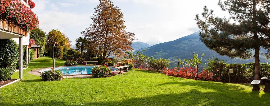 Outdoor pool with a mountain view